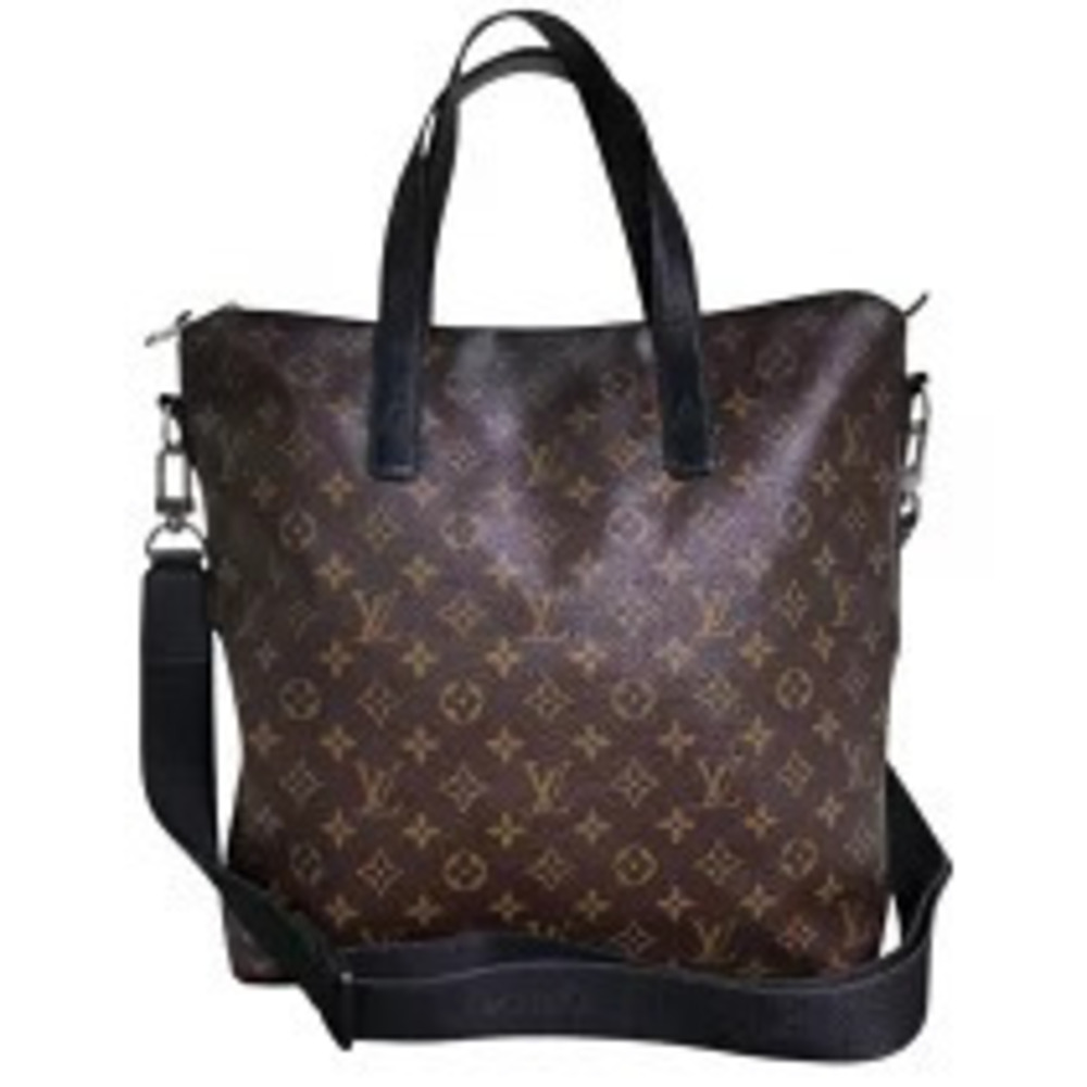 Louis Vuitton Kitan Monogram Shoulder Bag Canvas Leather Macassar Brown